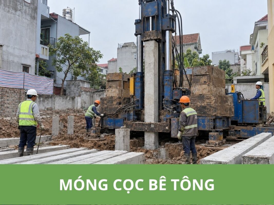 móng cọc bê tông